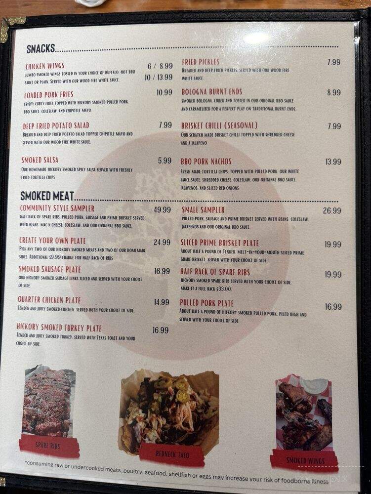 Single Tree BBQ - Murfreesboro, TN menu_pic