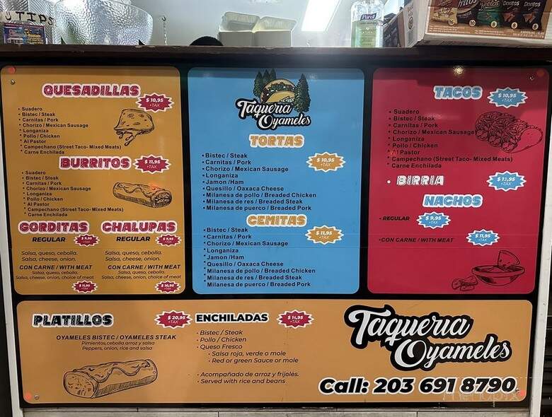 Taqueria Oyameles - New Haven, CT menu_pic