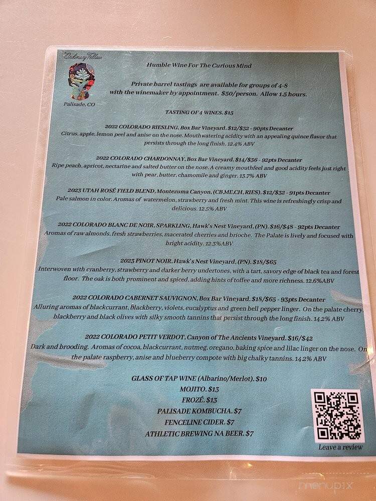 The Ordinary Fellow - Palisade, CO menu_pic