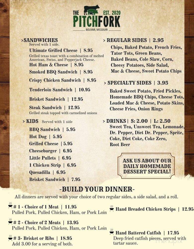 The Pitchfork - Bolivar, MO menu_pic