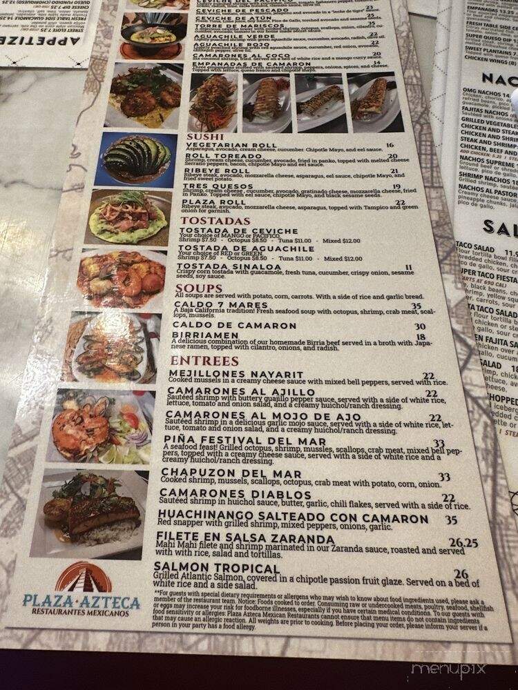 Plaza Azteca - Newark, DE menu_pic