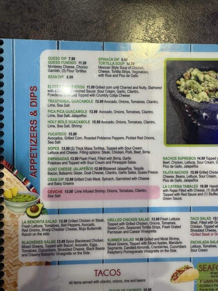 Senorita Mexican Kitchen and Tequila Bar - Daytona Beach, FL menu_pic