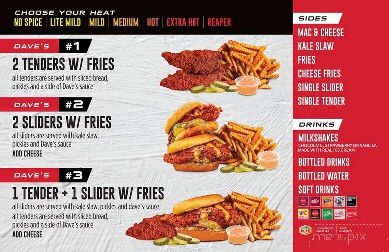 Dave's Hot Chicken - Fort Worth, TX menu_pic