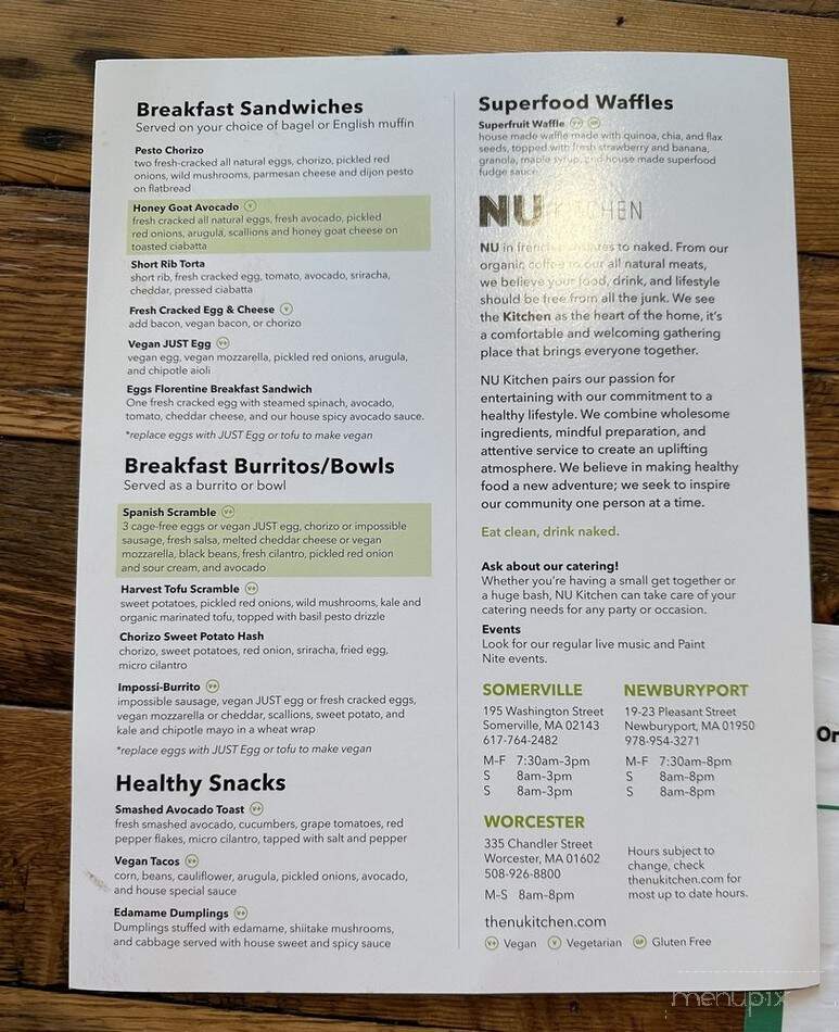 NU Kitchen - Newburyport, MA menu_pic