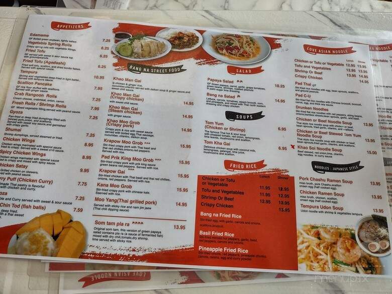 Bang Na Thai Kitchen - North Billerica, MA menu_pic