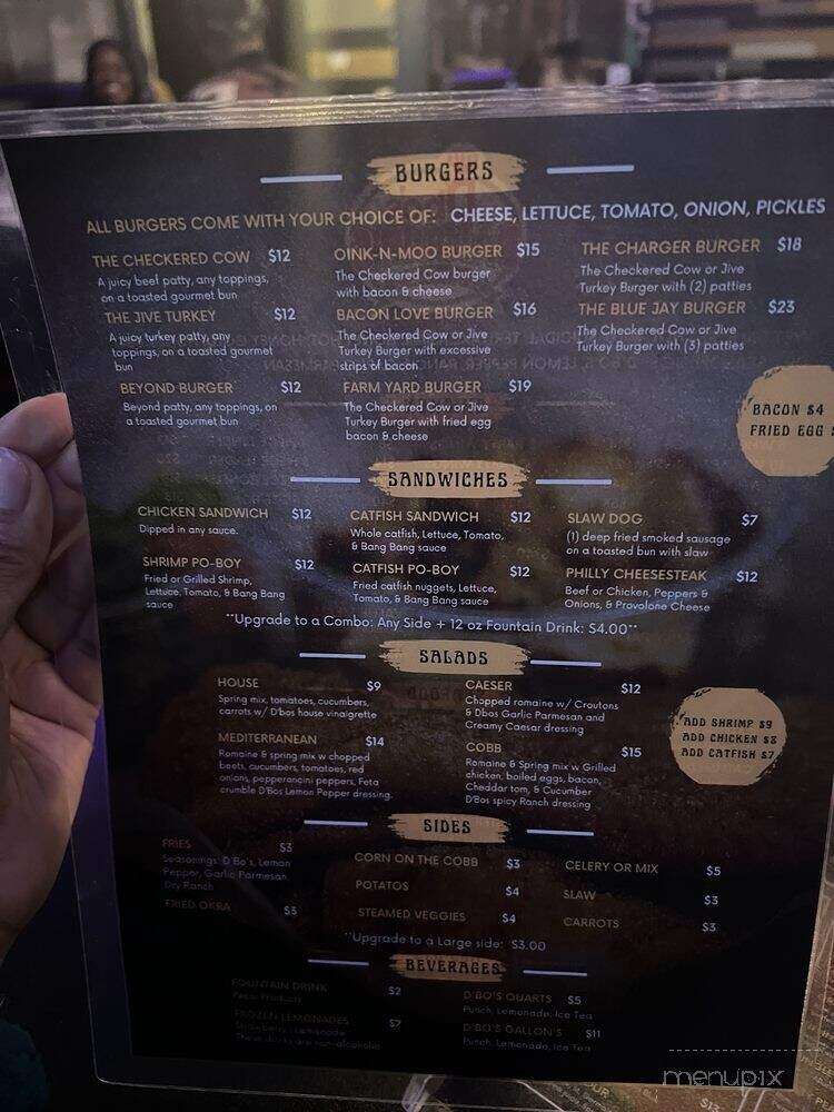D'bo's Daiquiris - Southfield, MI menu_pic