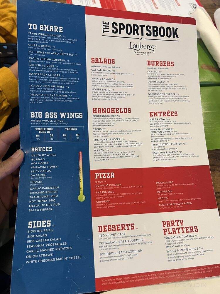 Barstool - Lake Charles, LA menu_pic