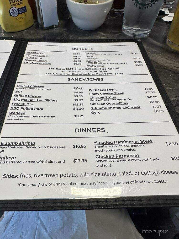 Captain's Legacy Bar and Grill - Pepin, WI menu_pic