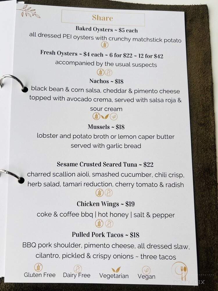 Salt & Sol - Charlottetown, PE menu_pic