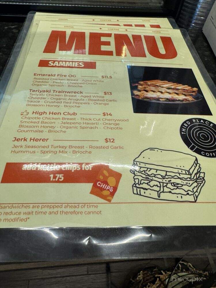 Third Place Coffee Lounge - Boca Raton, FL menu_pic