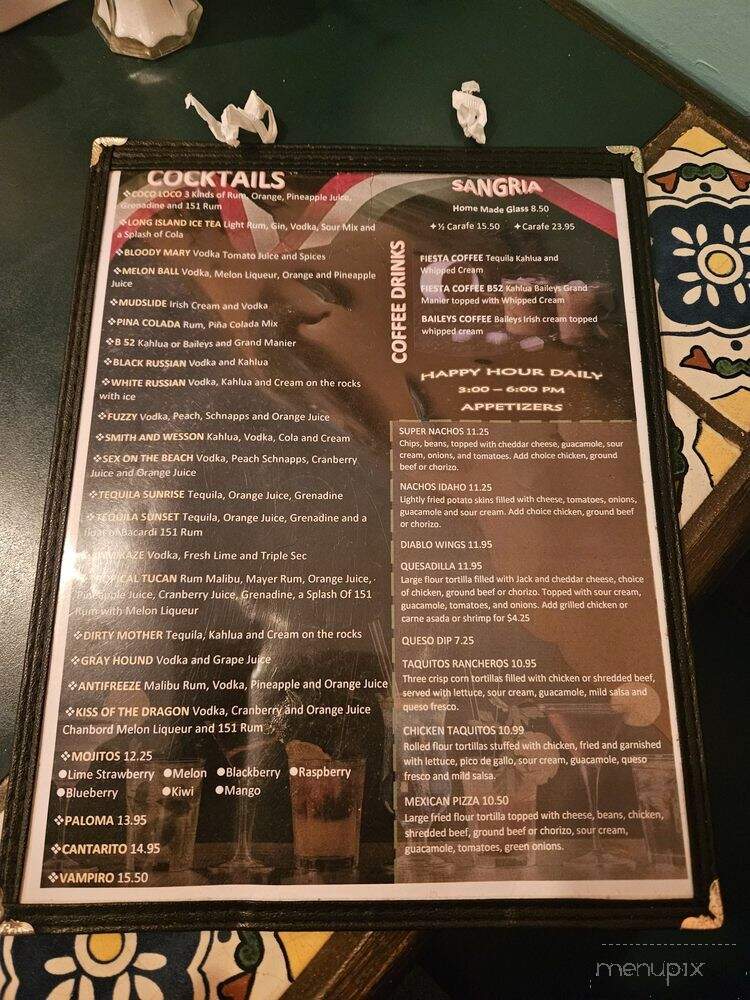 Mexico Lindo - Morrison, CO menu_pic