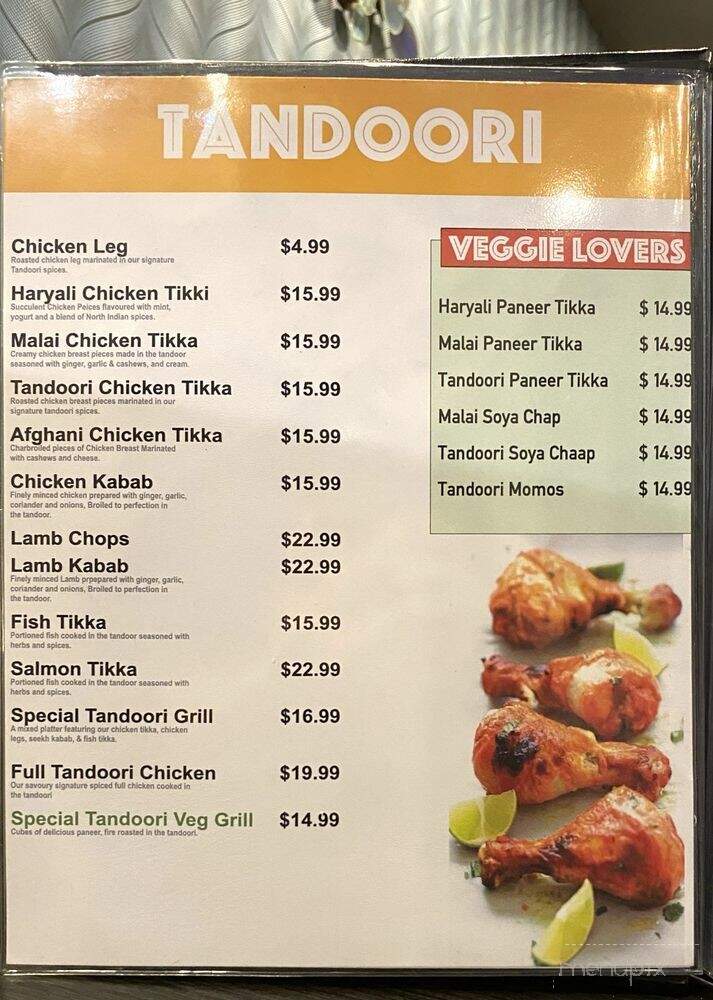 Simply Indian Sweets & Restaurant - Brampton, ON menu_pic