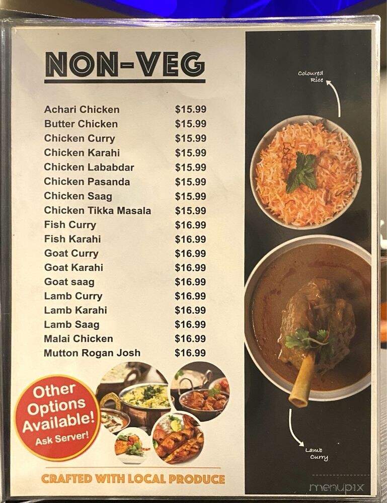 Simply Indian Sweets & Restaurant - Brampton, ON menu_pic