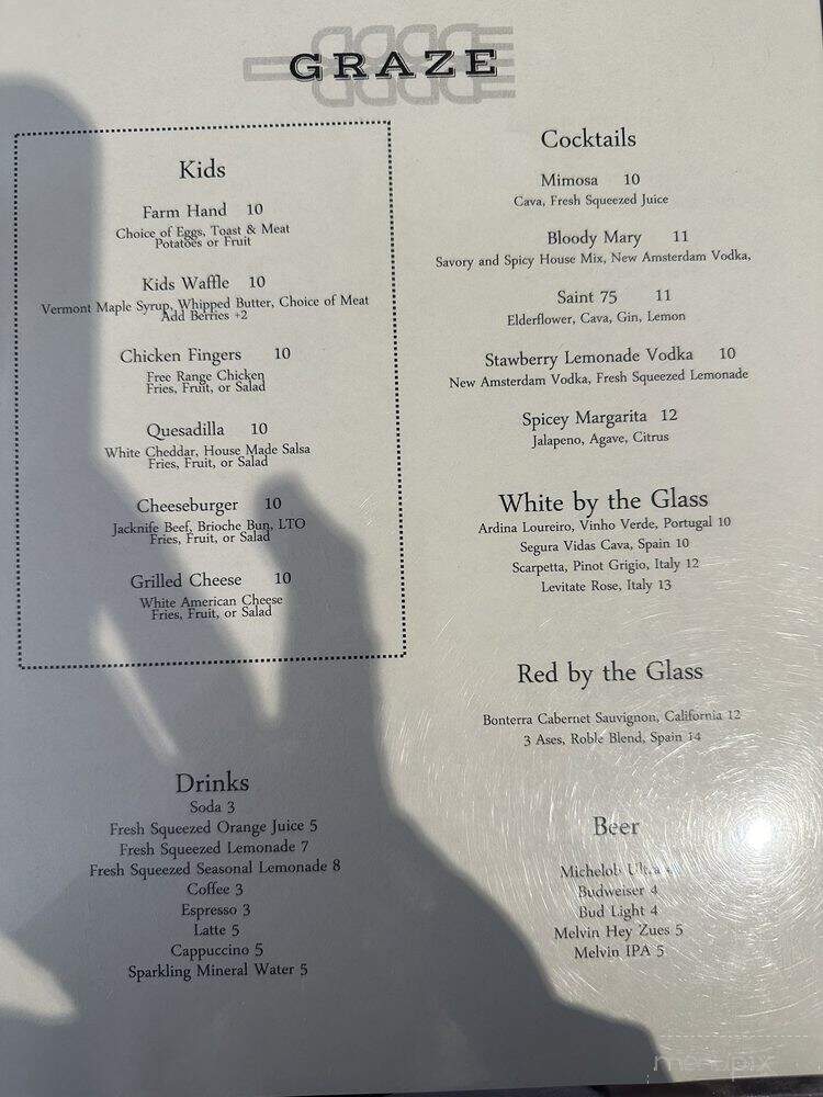 Graze - Thayne, WY menu_pic