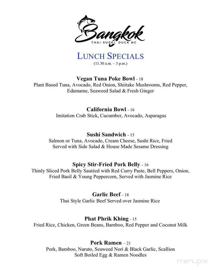 Bangkok Thai Sushi - Duck, NC