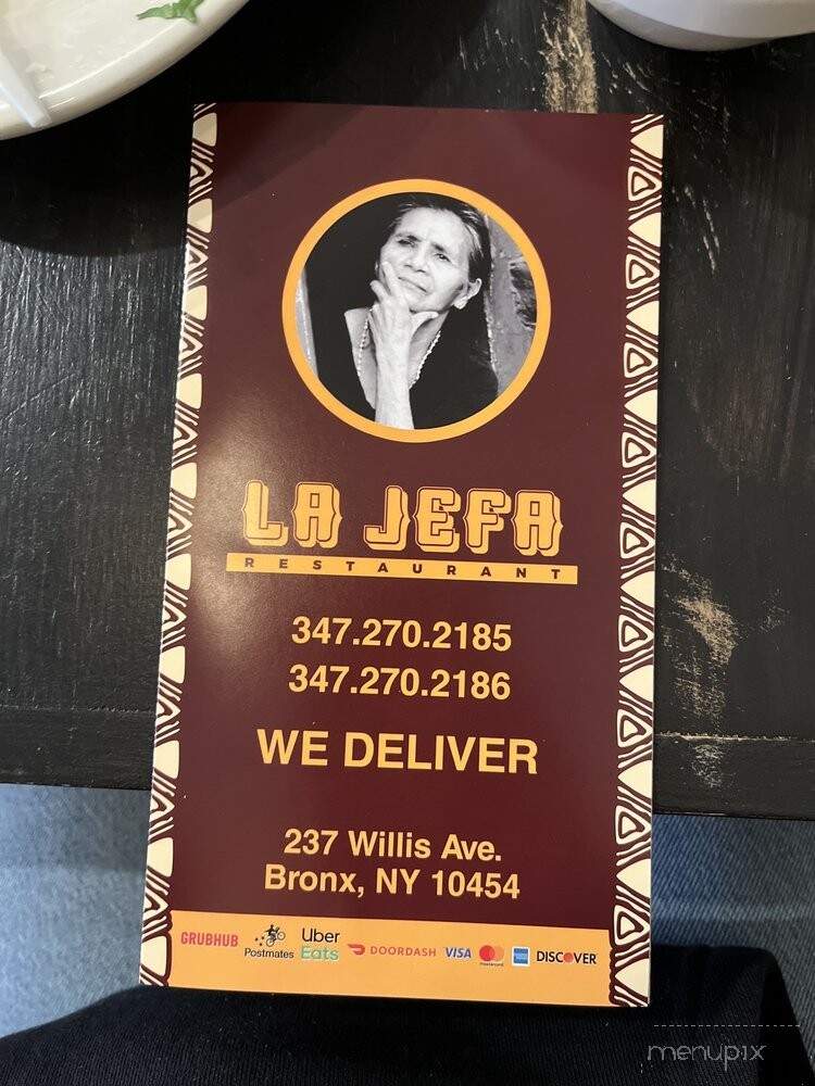 La Jefa - Bronx, NY menu_pic