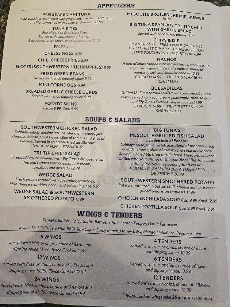 Big Tunas Kitchen and Krafts - Lexington, SC menu_pic