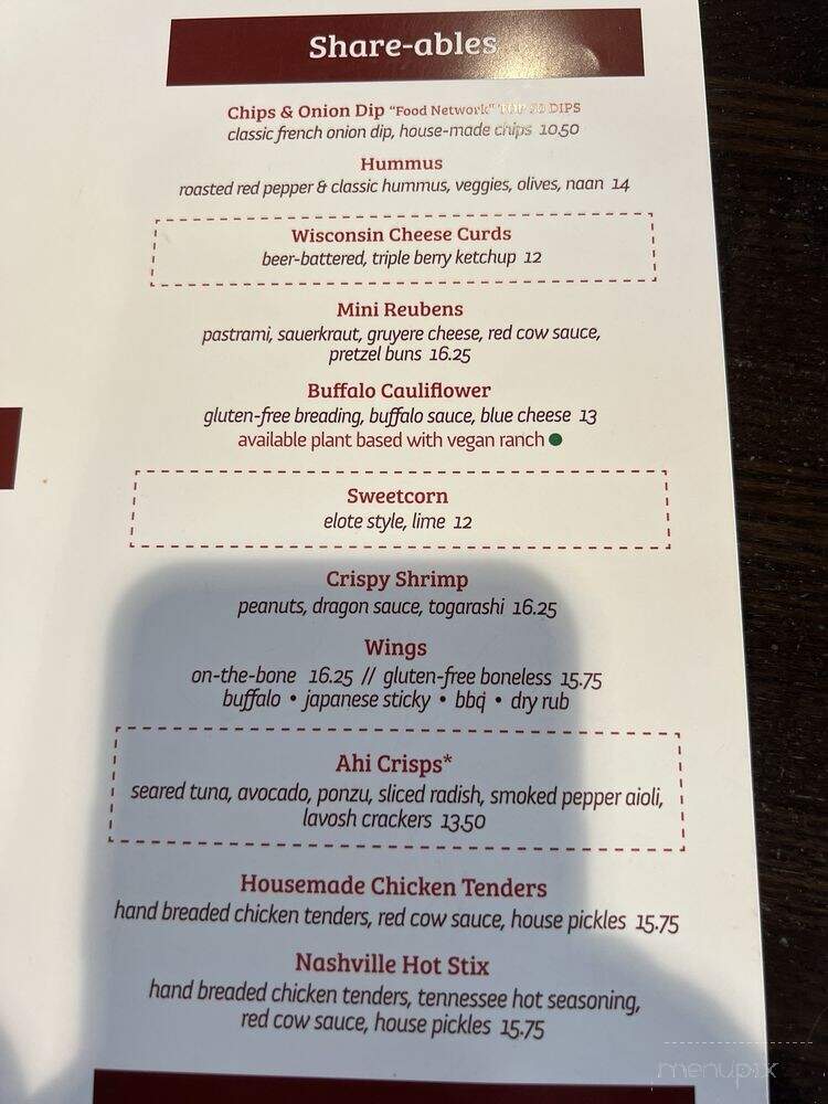 Red Cow - Rochester, MN menu_pic