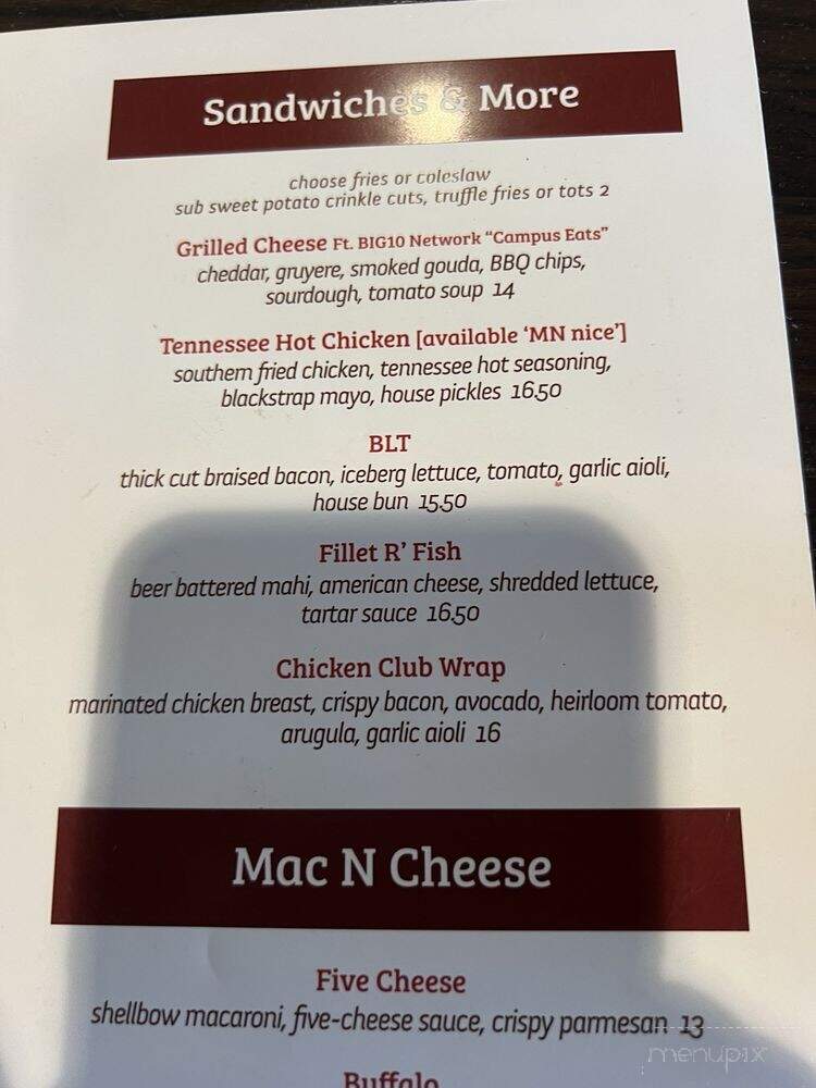 Red Cow - Rochester, MN menu_pic