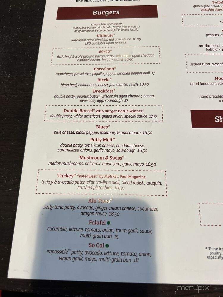 Red Cow - Rochester, MN menu_pic