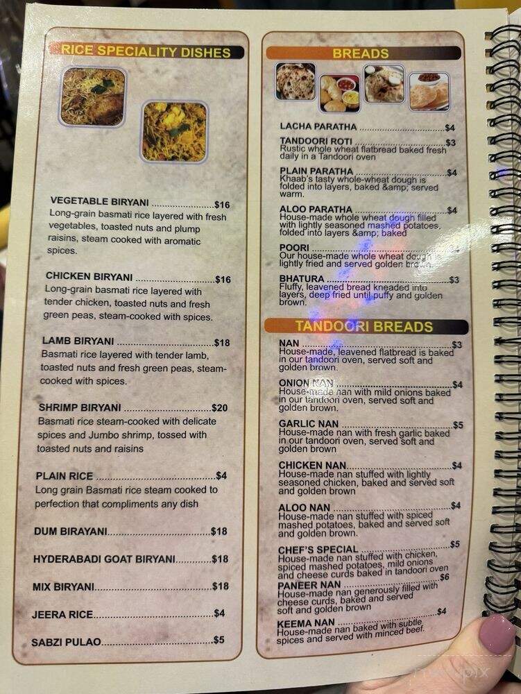 Mehak - Columbus, OH menu_pic