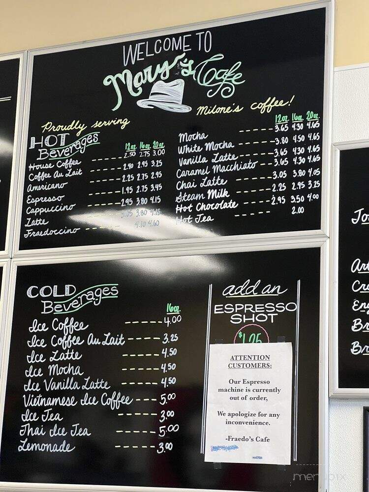 Mary's Cafe - Walnut Creek, CA menu_pic