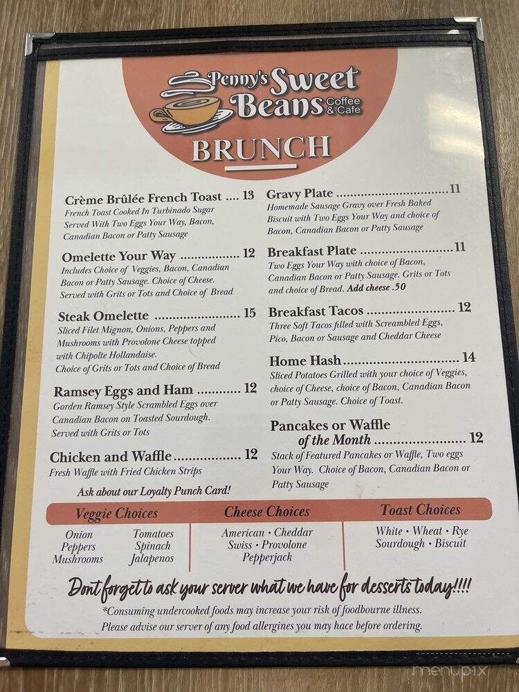 Sweet Beans Coffee and Cafe' - Marianna, FL menu_pic