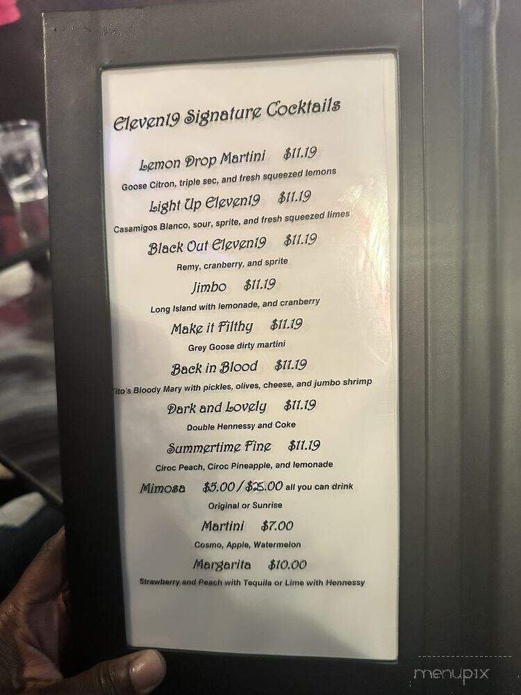 Eleven19 Kitchen & Cocktails - North Chicago, IL menu_pic
