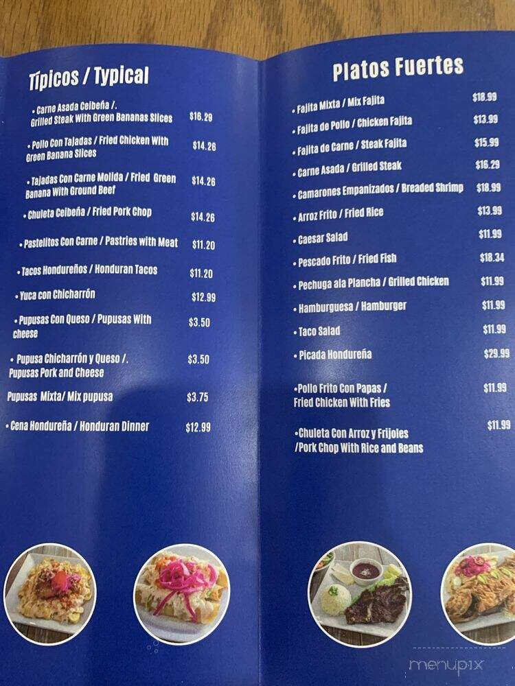 Sabor Autentico Hondureno - Fort Lauderdale, FL menu_pic