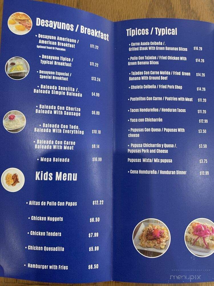 Sabor Autentico Hondureno - Fort Lauderdale, FL menu_pic