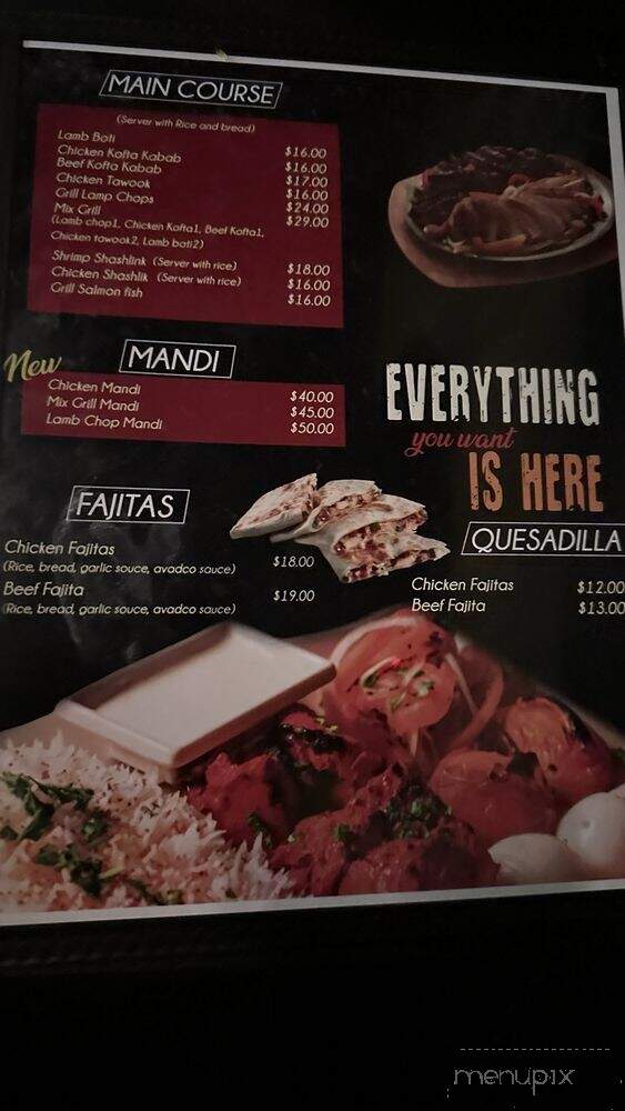 Arabian Knight Restaurant - Houston, TX menu_pic