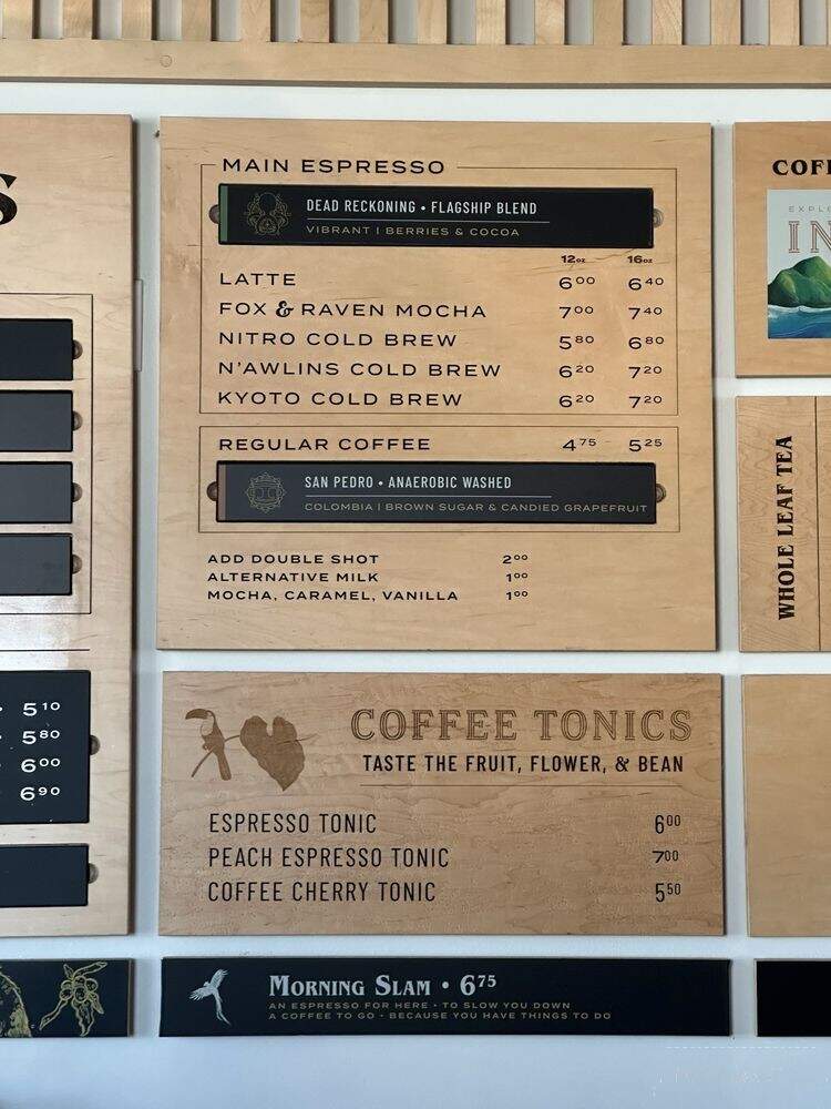 Corvus Coffee Roasters - Arvada, CO menu_pic