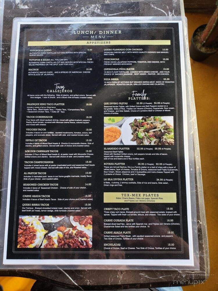 Que Divino - Austin, TX menu_pic