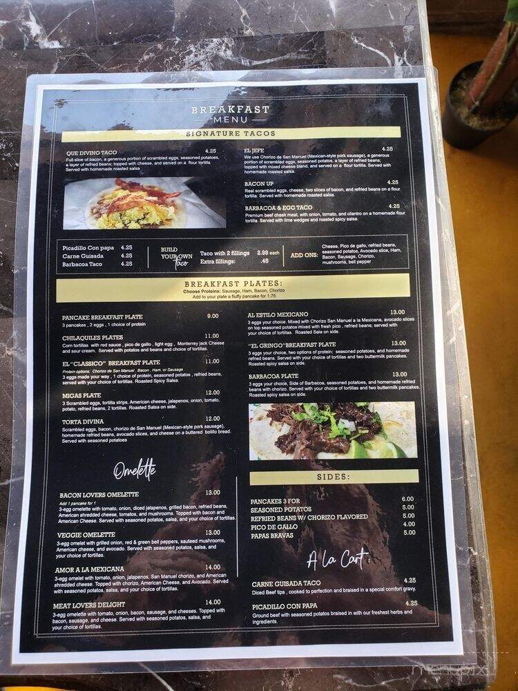 Que Divino - Austin, TX menu_pic
