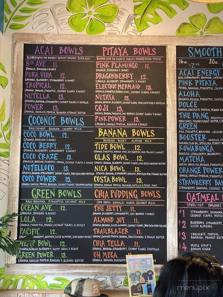 Playa Bowls - Bloomfield Township, MI menu_pic
