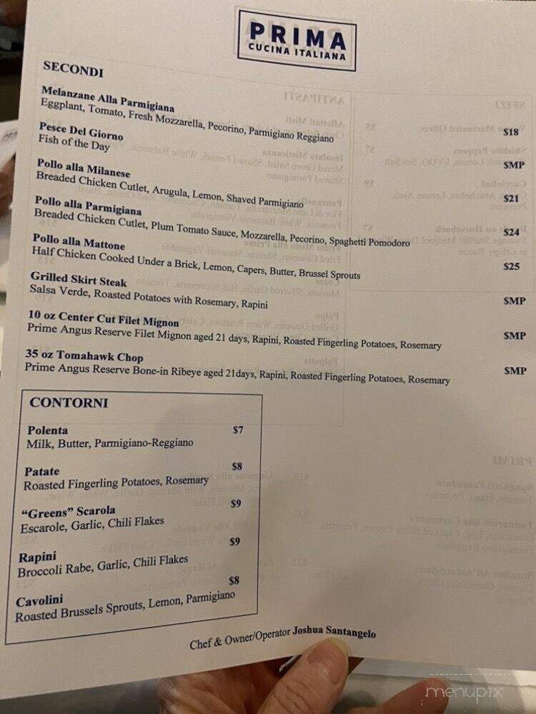 Prima Cucina Italiana - Youngstown, OH menu_pic