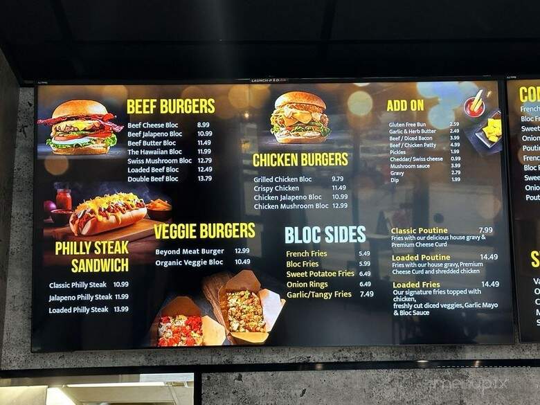 Burger Bloc - Mississauga, ON menu_pic