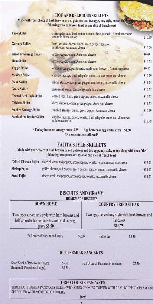 Angie's Breakfast and Grill - Merrillville, IN menu_pic