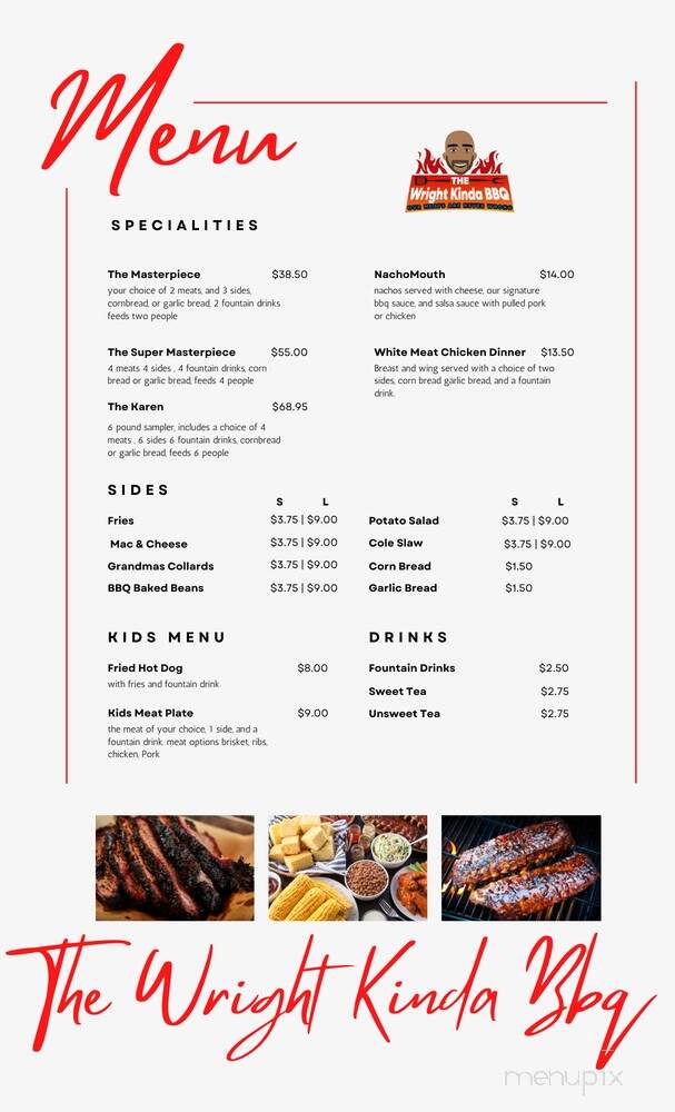 The Wright Kinda BBQ - Spring Hill, FL menu_pic