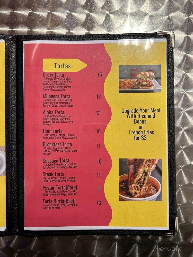 Crazy Tortas - Lisle, IL menu_pic