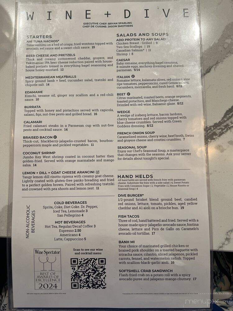 Wine Dive + Kitchen - Lawrence, KS menu_pic
