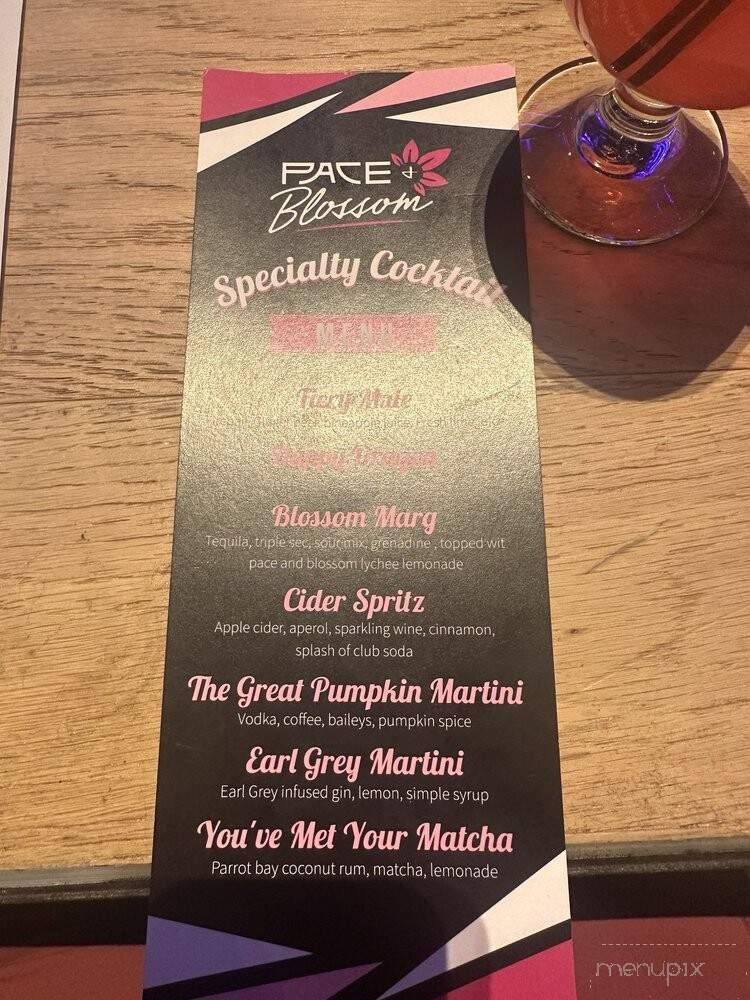 Pace & Blossom - Philadelphia, PA menu_pic
