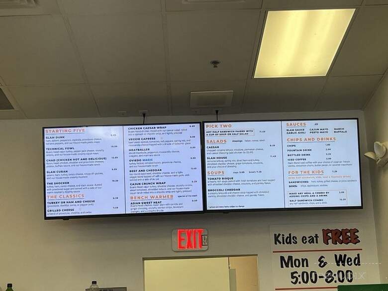 Slam Dunk Sandwiches - Oviedo, FL menu_pic