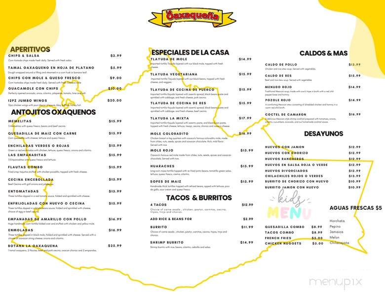 La Oaxaquena Mexian Food - Phoenix, AZ menu_pic