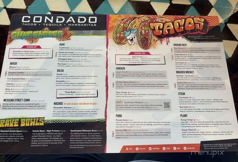 Condado Tacos - Cranberry Township, PA menu_pic