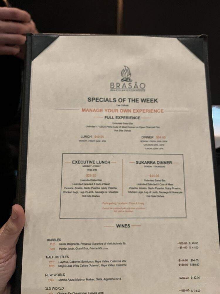 Brasao Brazilian Steakhouse - Irving, TX menu_pic
