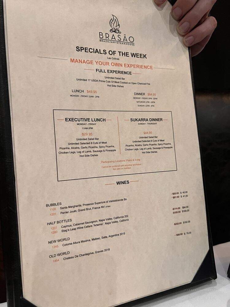Brasao Brazilian Steakhouse - Irving, TX menu_pic