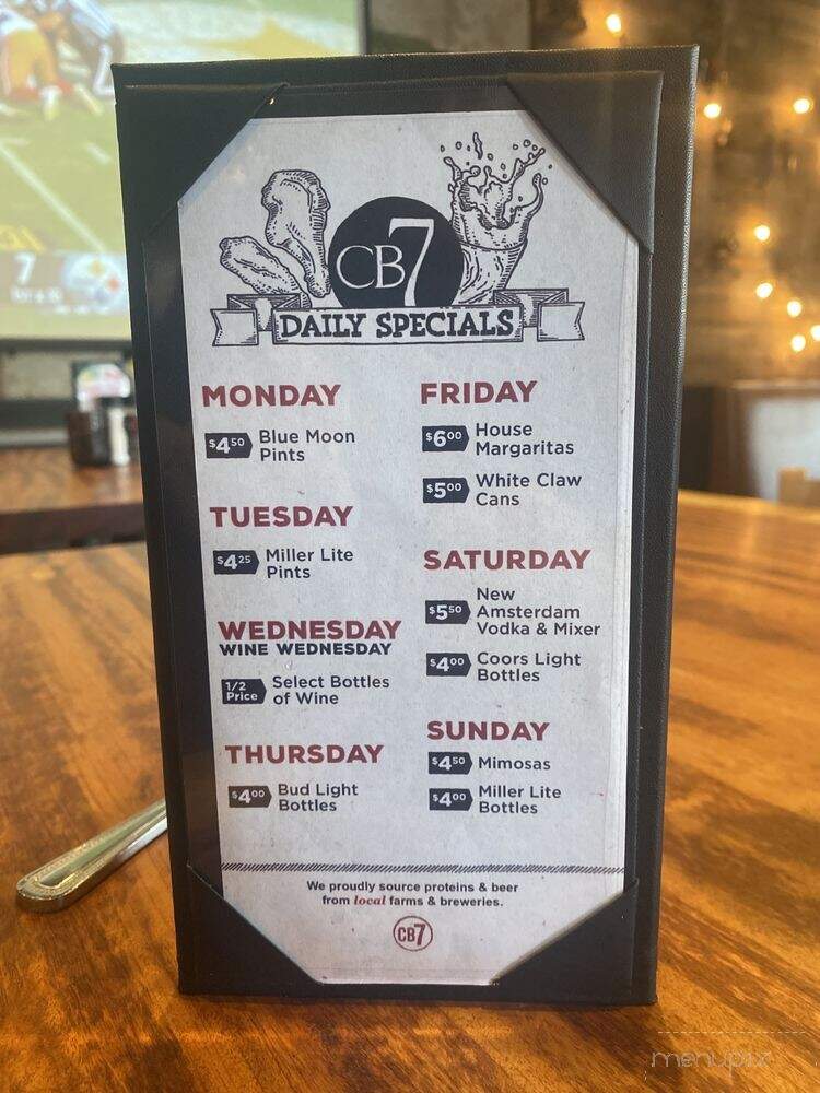 Char Bar No 7 - Charlotte, NC menu_pic