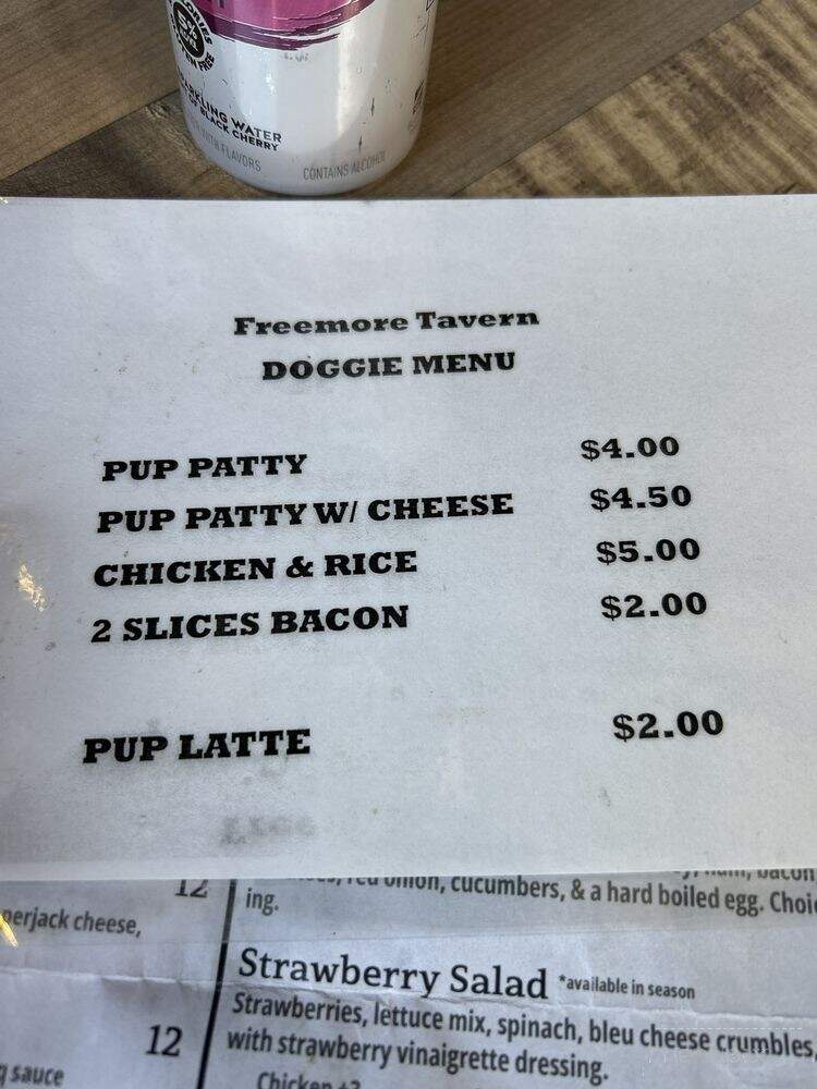 Freemore Tavern - Charlotte, NC menu_pic