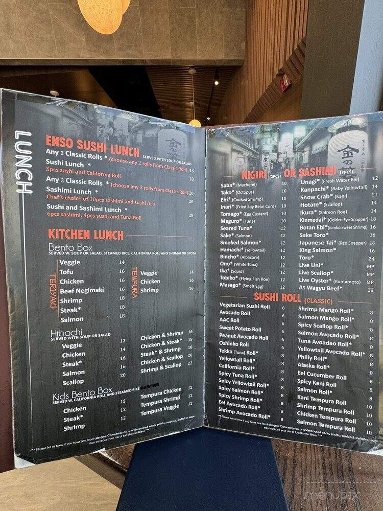 Enso Sushi & Grill - Englewood, CO menu_pic